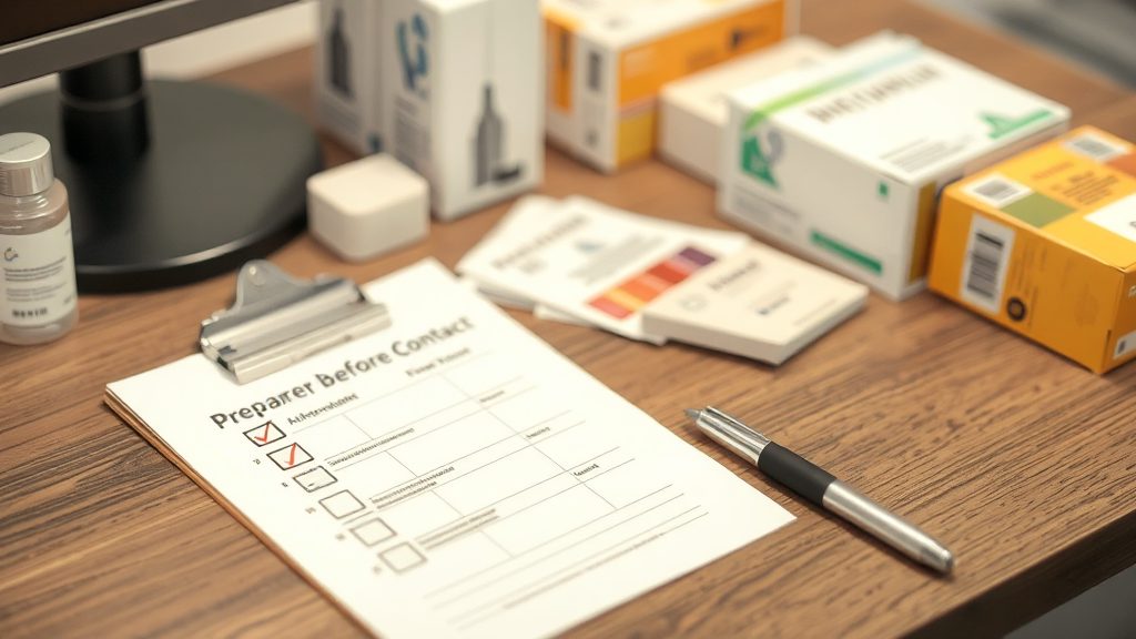 联系前先整理规格、数量、包装和时间